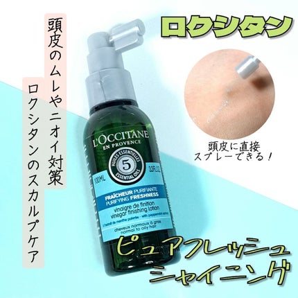 ファイブハーブス ピュアフレッシュネス シャイニングビネガー/L'OCCITANE/頭皮ローションを使ったクチコミ(1枚目)