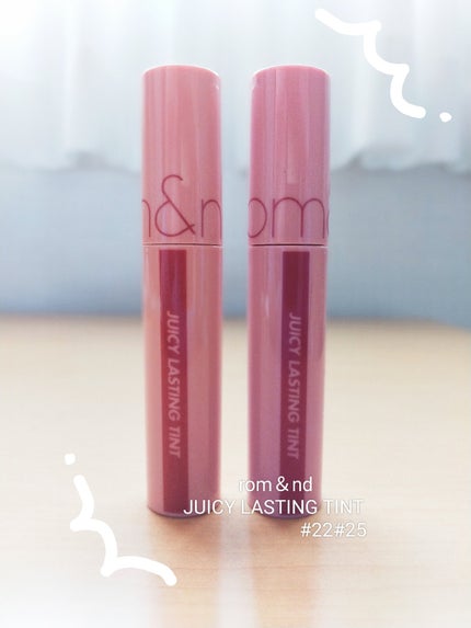 ジューシーラスティングティント/rom&nd/リップティントを使ったクチコミ(1枚目)