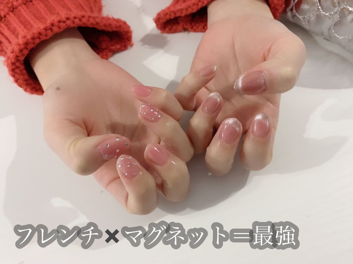 #ジェルネイル,#ネイル,#フレンチネイル,#マグネットネイルのネイルデザイン