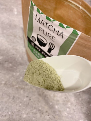 MATCHA PURE（プロテインパウダー）/ピュアパートナー/ドリンクを使ったクチコミ（3枚目）