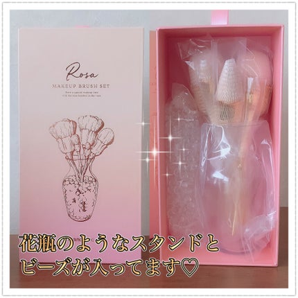 フランフラン ロッサ メイクアップブラシセット のクチコミ「可愛すぎる♡話題のメイクブラシのご紹介です💓
■Francfranc
■ロッサ メイクアップ.....」(2枚目)