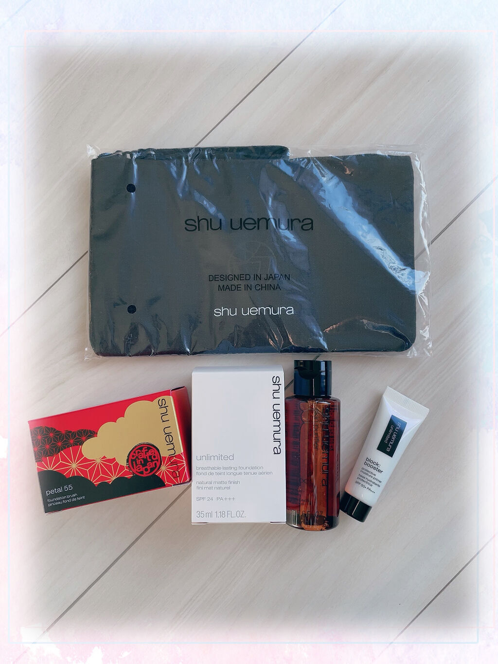 ペタル 55 ファンデーション ブラシ/shu uemura/メイクブラシを使ったクチコミ（1枚目）