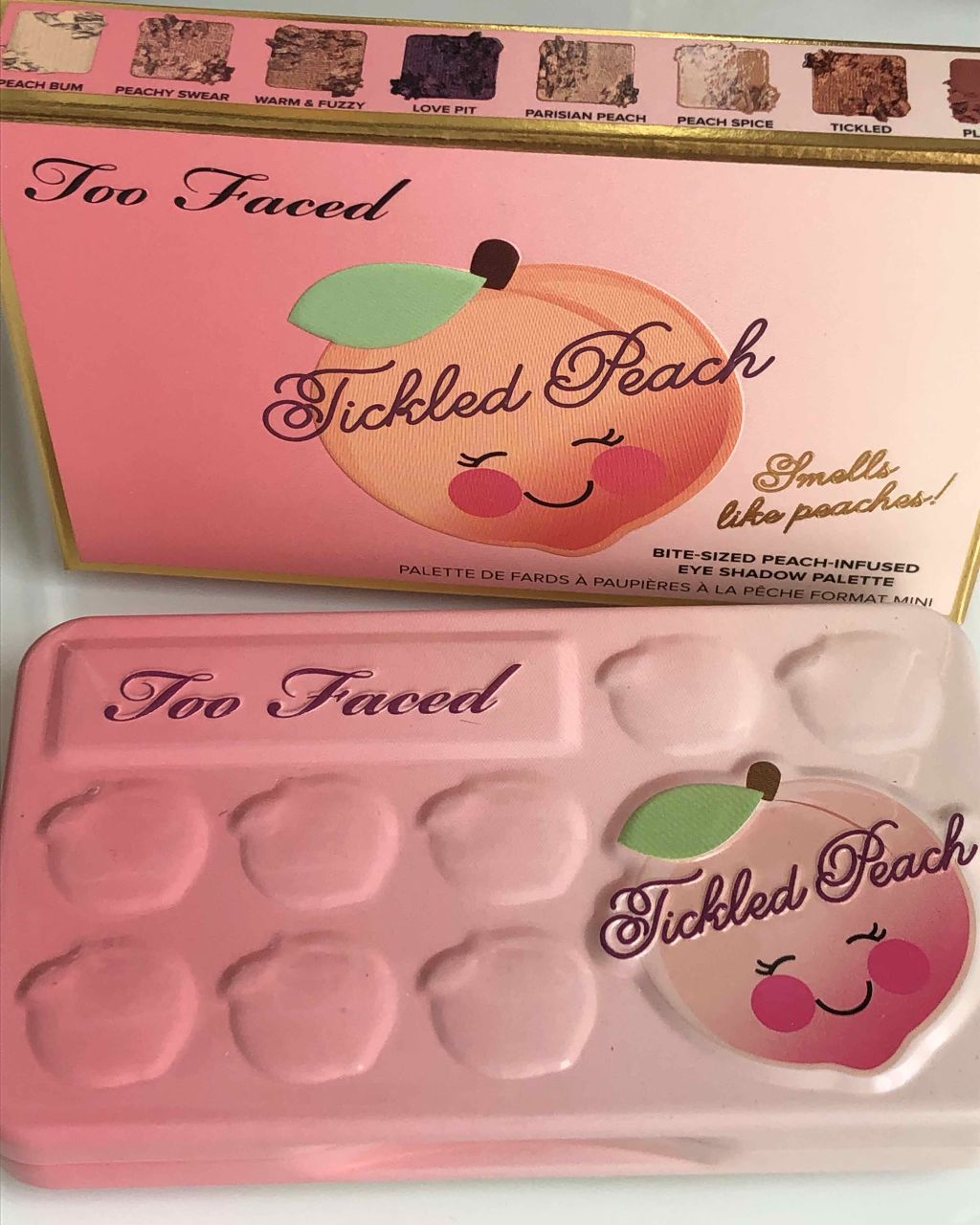 Too Faced ティックルドピーチ ミニ アイシャドウ パレットのクチコミ「トゥーフェイスド
第2弾です✨


ティックルドピーチ ミニアイシャドウパレット🍑

これもピ.....」（1枚目）