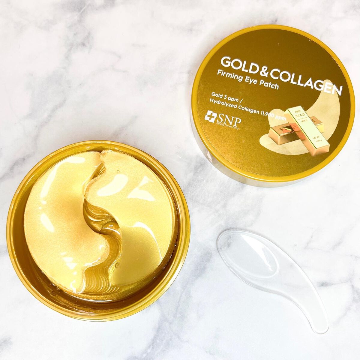 ゴールドコラーゲンファーミングアイパッチ/SNP/アイケア・アイクリームを使ったクチコミ(2枚目)