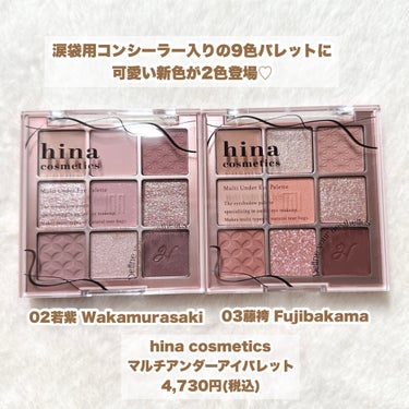 マルチアンダーアイパレット/hina cosmetics/パウダーアイシャドウを使ったクチコミ（2枚目）