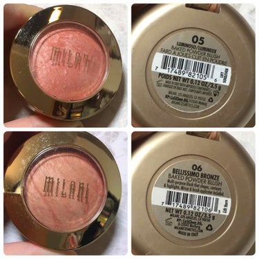 Milani Cosmetics BAKED POWDER BLUSHのクチコミ「Milani Cosmetics BAKED POWDER BLUSH、05,luminoso.....」（1枚目）