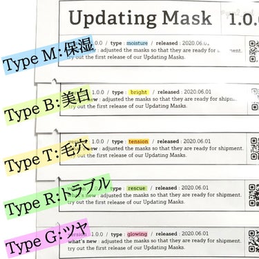 Updating Mask 1.0.0 5タイプセット 1セット5枚入り/meol/シートマスク・パックを使ったクチコミ（2枚目）