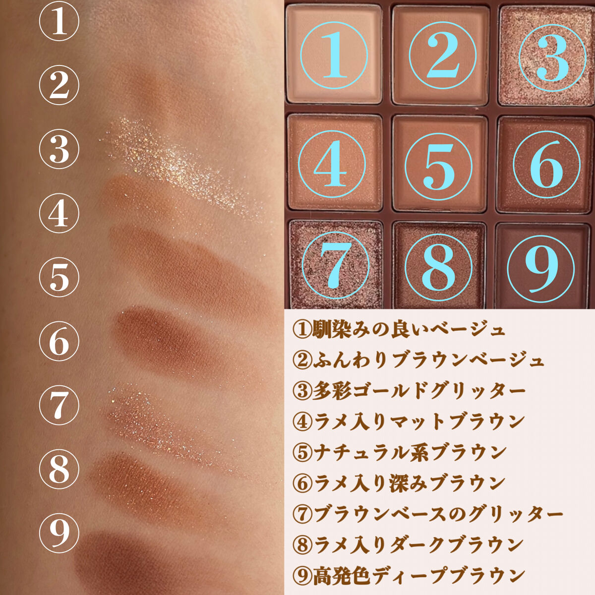 シャドウパレット/dasique/アイシャドウパレットを使ったクチコミ（3枚目）