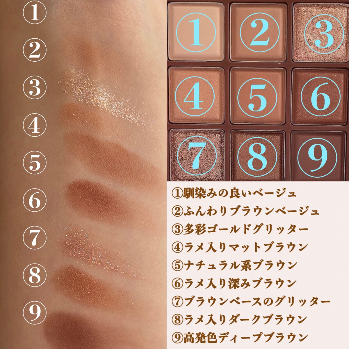 シャドウパレット/dasique/アイシャドウパレットを使ったクチコミ(3枚目)