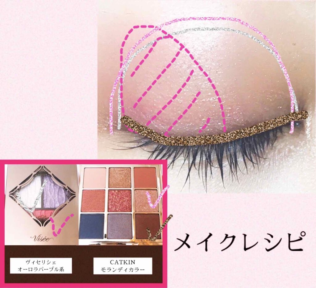 長相思シリーズ 9色アイシャドウパレット/CATKIN/アイシャドウパレットを使ったクチコミ(3枚目)