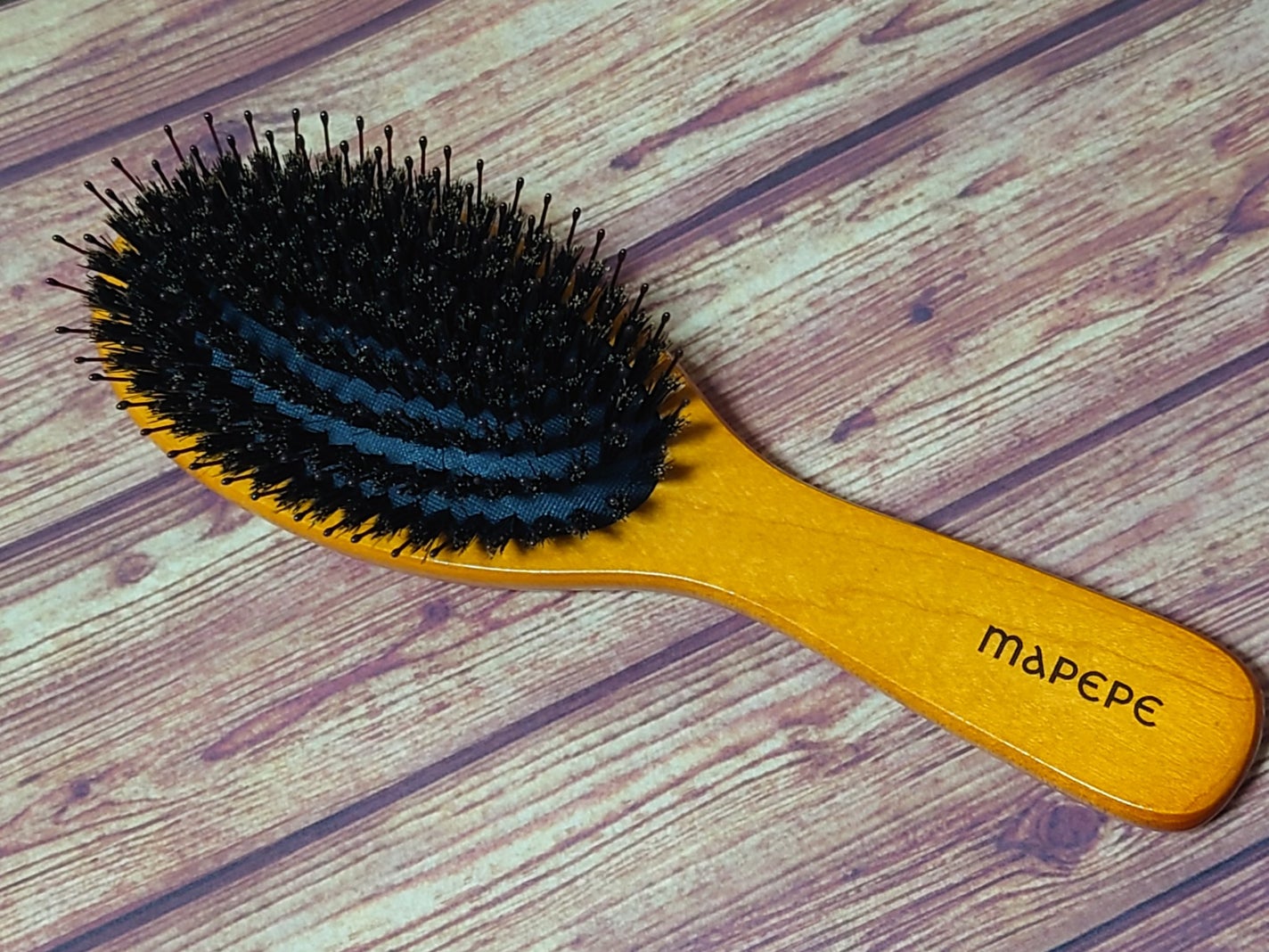 つやつや天然毛のミックスブラシ/マペペ/ヘアブラシを使ったクチコミ(2枚目)