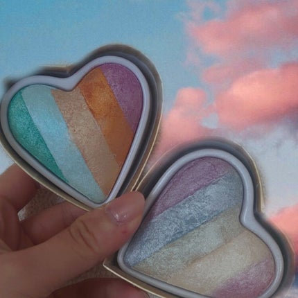 ハートハイライター ユニコーンハート/MAKEUP REVOLUTION/パウダーハイライトを使ったクチコミ(2枚目)