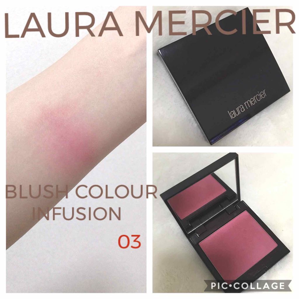 ブラッシュ カラー インフュージョン 03 ポメグラニット/ローラ メルシエ/パウダーチークを使ったクチコミ（1枚目）