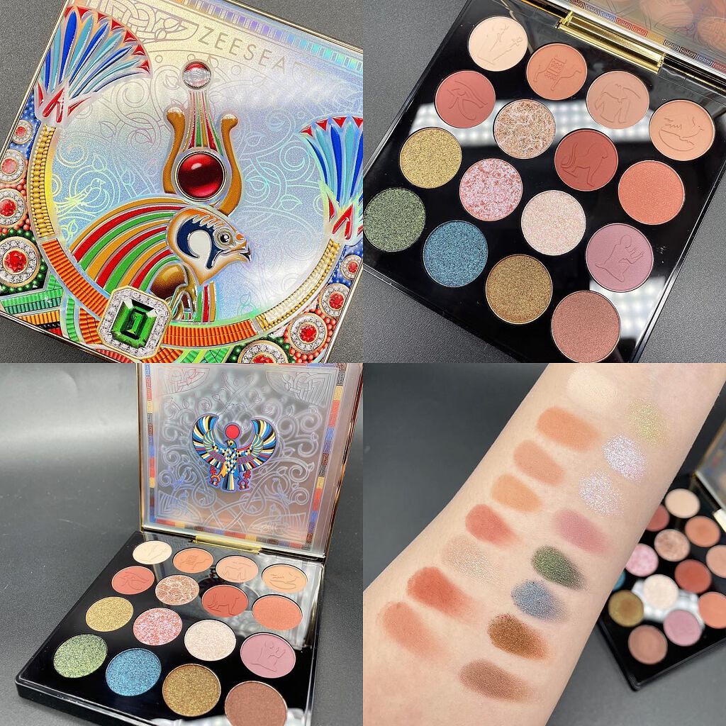 デザートメモリシリーズ 16色アイシャドウパレット/ZEESEA/アイシャドウパレットを使ったクチコミ(4枚目)