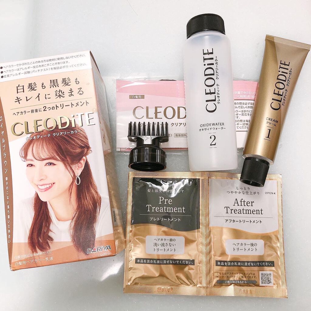 クリアリーカラー (白髪用) /クレオディーテ/ヘアカラーを使ったクチコミ（1枚目）