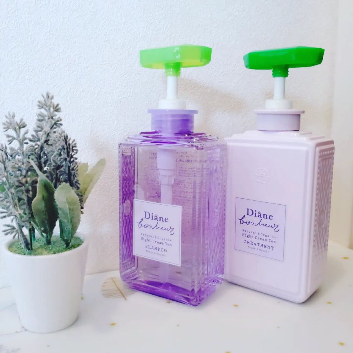 ダイアンボヌール モイスト＆リペア シャンプー/トリートメント ナイトドリームティーの香り/ダイアン/市販シャンプーを使ったクチコミ（1枚目）