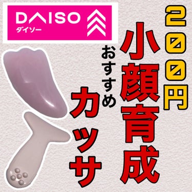 DAISO かっさプレートのクチコミ「【ダイソー商品】カッサで差をつけてこ🥺4月を目標に毎日ケアして小顔ライン作りたい‼️

✼••.....」（1枚目）