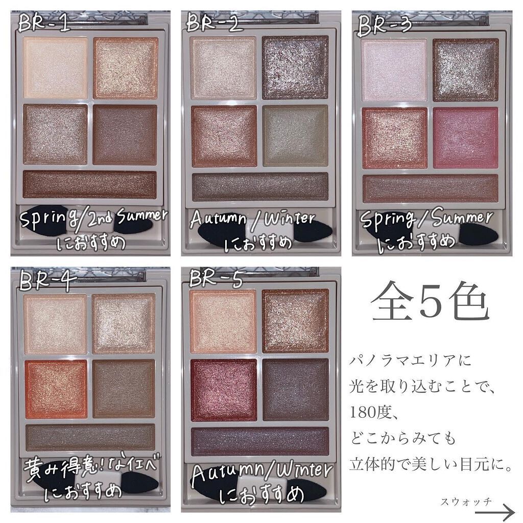 パノラマデザイン アイパレット/Visée/アイシャドウパレットを使ったクチコミ（2枚目）