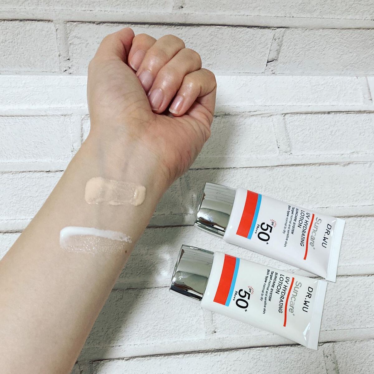 サンスクリーン+モイスト（色付き）＜日焼け止め＞/DR.WU/日焼け止めローションを使ったクチコミ（3枚目）