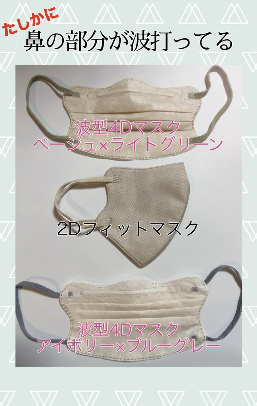 波型4DMASK/3COINS/マスクを使ったクチコミ（2枚目）