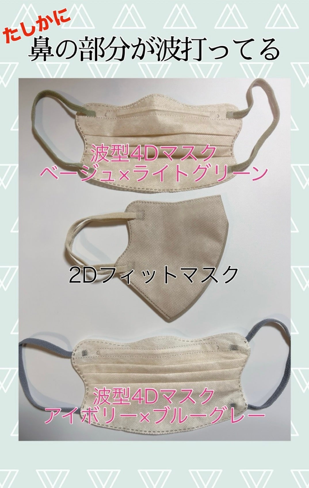 波型4DMASK/3COINS/マスクを使ったクチコミ(2枚目)