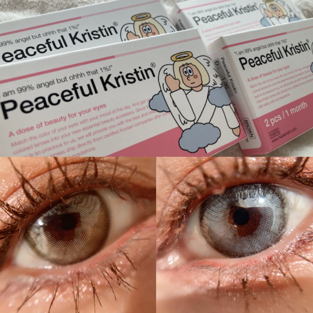 Peaceful Kristen/Hapa kristin/カラーコンタクトレンズを使ったクチコミ(1枚目)