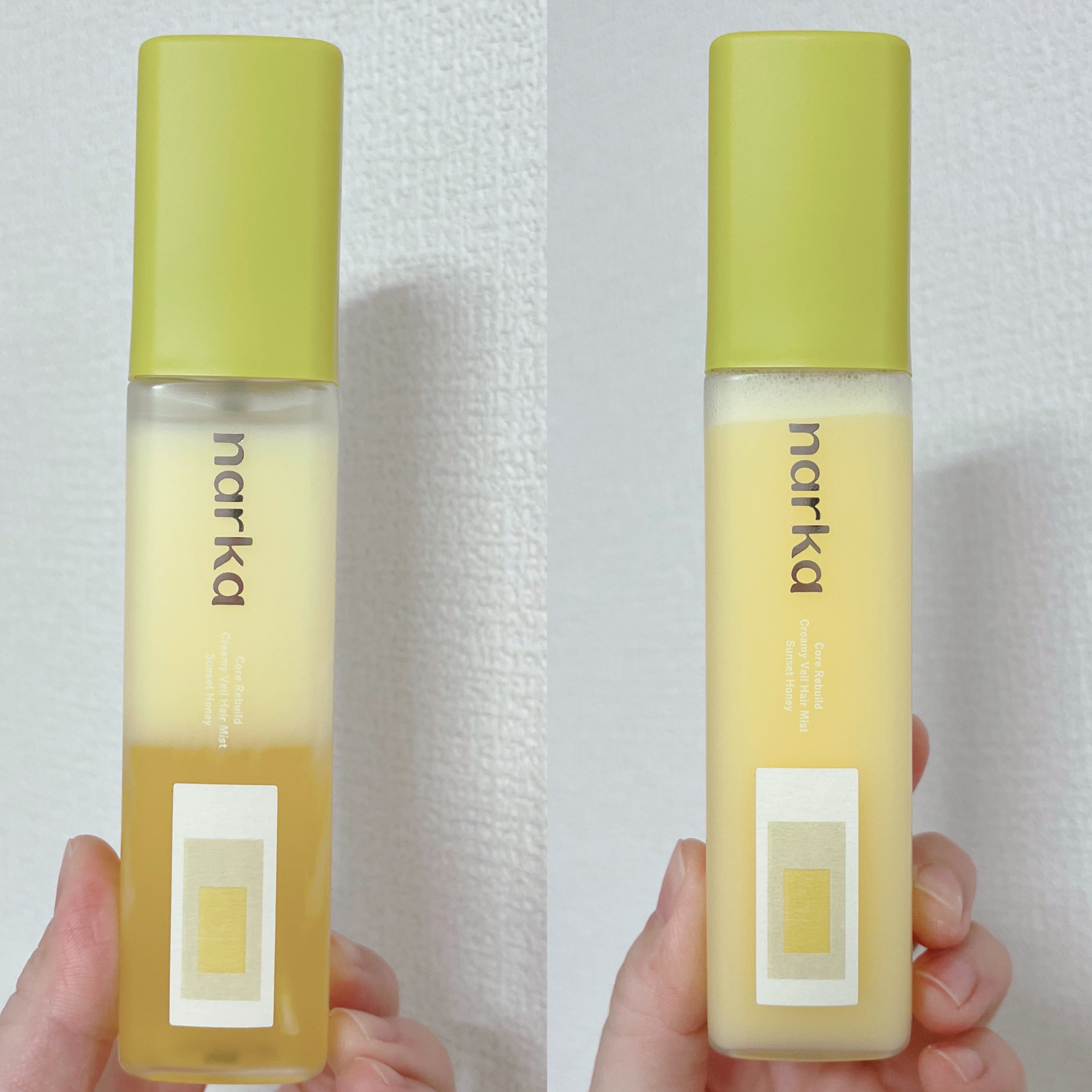 クリーミーベールヘアミスト サンセットハニー/narka/ヘアミストを使ったクチコミ（2枚目）