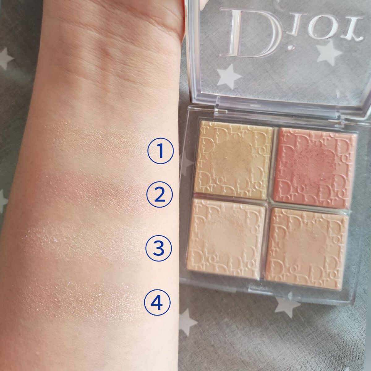 【旧】ディオール バックステージ フェイス グロウ パレット/Dior/ハイライトを使ったクチコミ（3枚目）