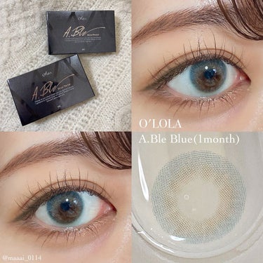 OLOLA エーブルワンデーグレー(A.ble 1day Gray)のクチコミ「＼みずみずしい抜け感ブルーアイ💎／
【 𝐎'𝐋𝐎𝐋𝐀 カラコンレポ 】

🖇 ⁡𝐎'𝐋𝐎𝐋𝐀
.....」（3枚目）