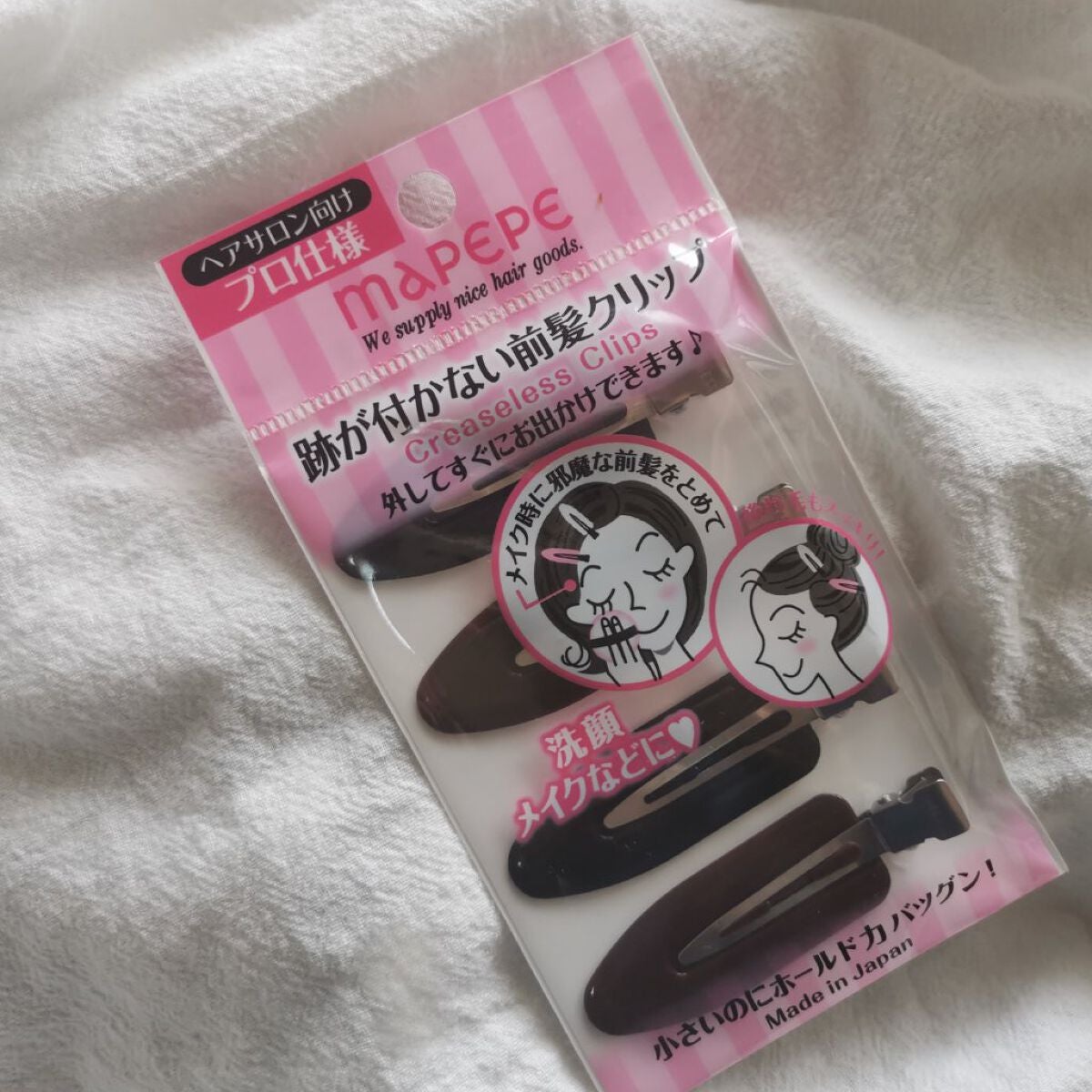 跡が付かない前髪クリップ/マペペ/ヘアアクセサリーを使ったクチコミ(1枚目)