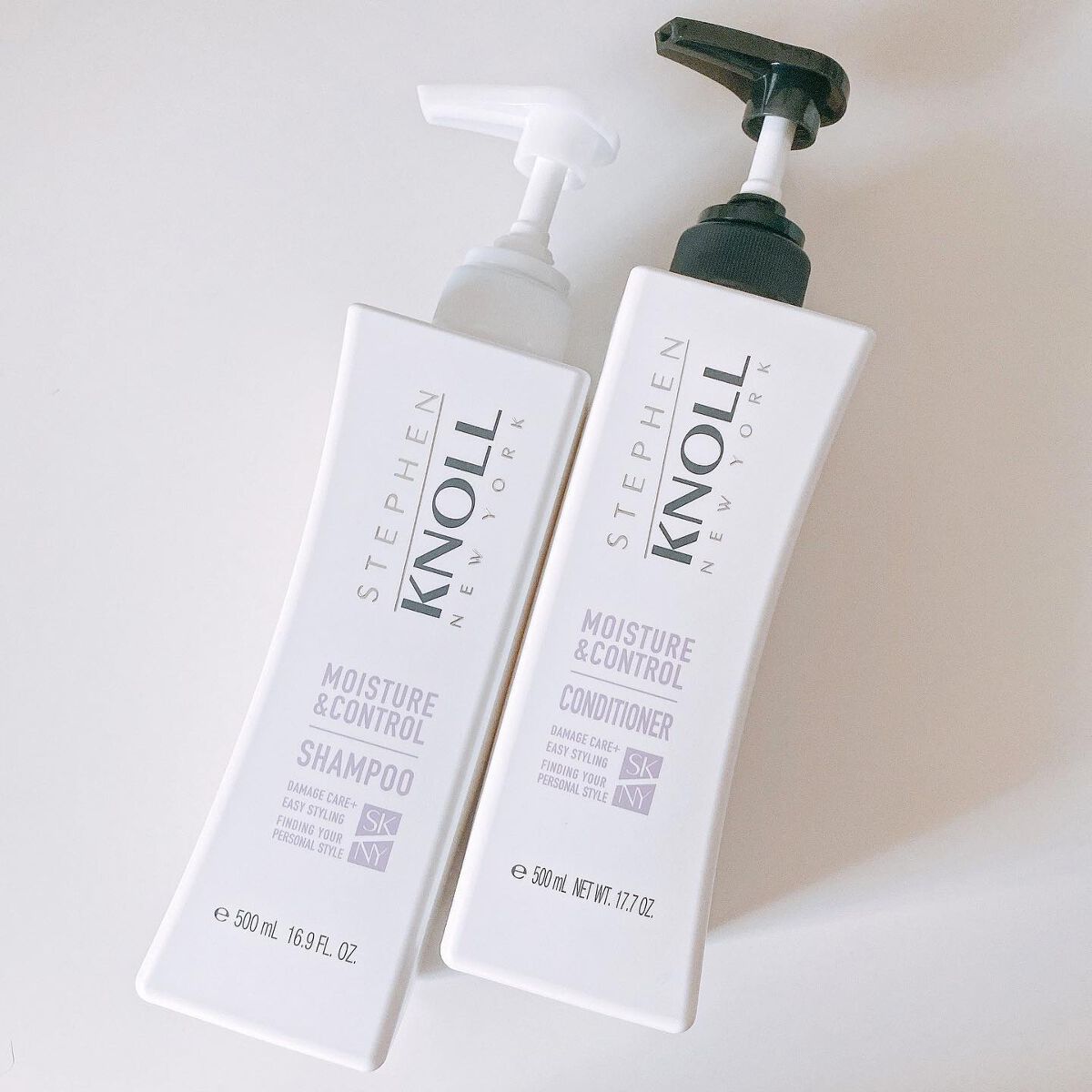 モイスチュアコントロール シャンプー Ｗ/コンディショナー Ｗ シャンプー本体 500ml/スティーブンノル ニューヨーク/市販シャンプーを使ったクチコミ（1枚目）