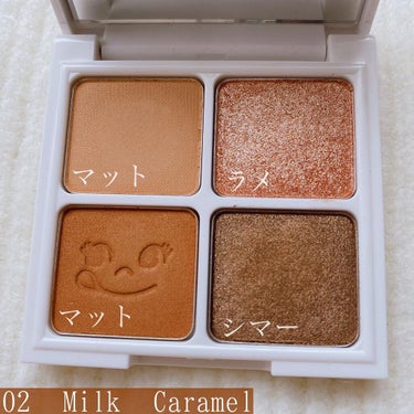 スイートペコエディション アイシャドウパレット 02 Milk Caramel/HOLIKA HOLIKA/パウダーアイシャドウを使ったクチコミ（2枚目）