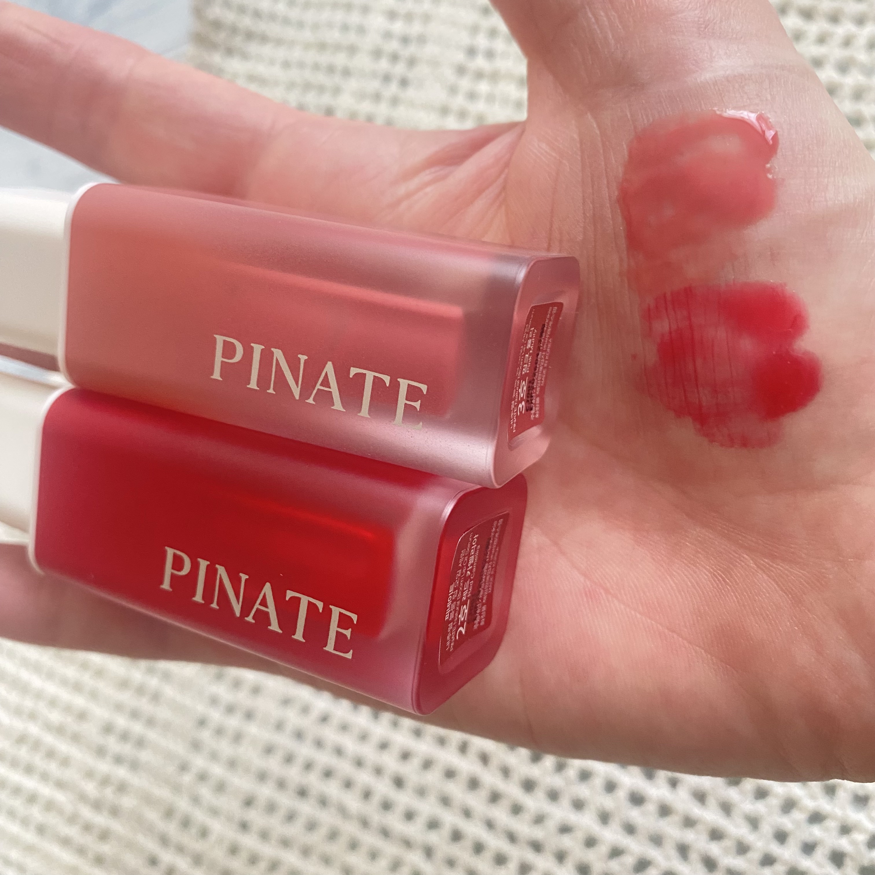 ナチュラルブルームリップオイルセラム 3色セット/PINATE/リップグロスを使ったクチコミ（1枚目）