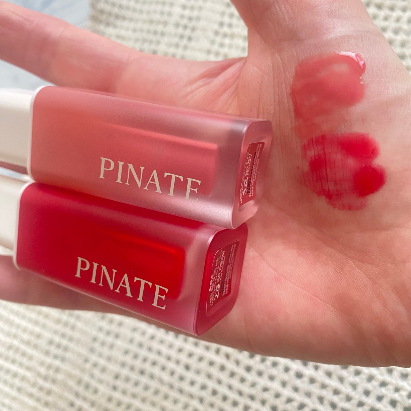 ナチュラルブルームリップオイルセラム 3色セット/PINATE/リップグロスを使ったクチコミ(1枚目)