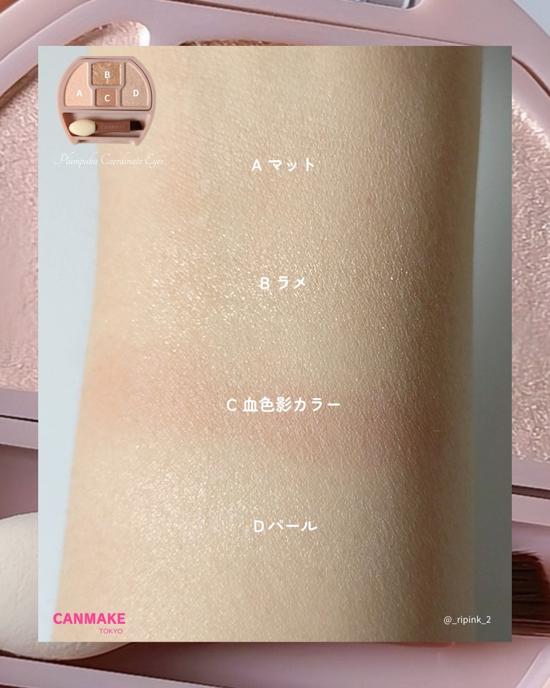 プランぷくコーデアイズ/キャンメイク/パウダーアイシャドウを使ったクチコミ(3枚目)