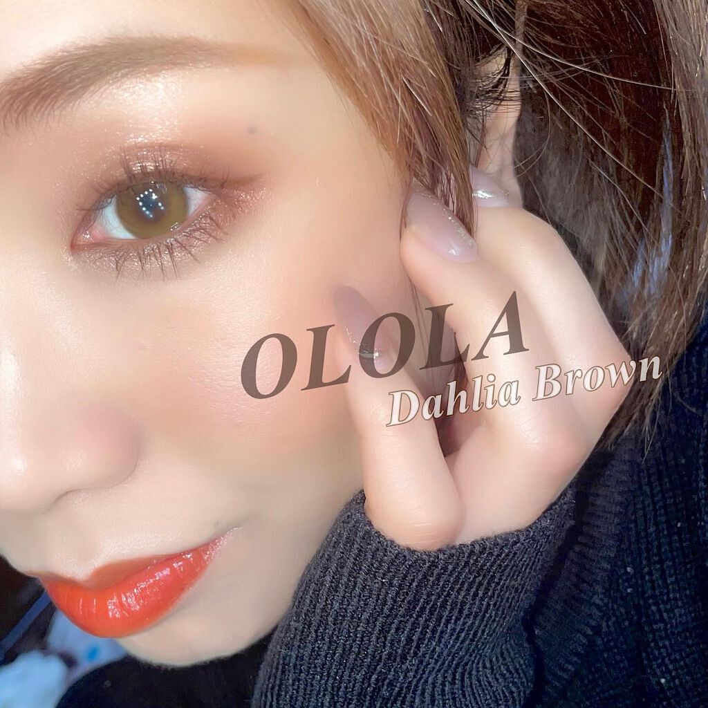 ダリアブラウンマンスリー (DAHLIA BROWN monthly)/OLOLA/１ヶ月（１MONTH）カラコンを使ったクチコミ（3枚目）