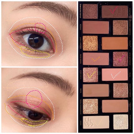 ボーン ディス ウェイ ザ ナチュラル ヌード アイシャドウ パレット/Too Faced/アイシャドウパレットを使ったクチコミ(4枚目)