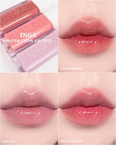 Water Glow Lip Tint 02 リッチサーモン（Rich Salmon）/INGA/口紅を使ったクチコミ（1枚目）