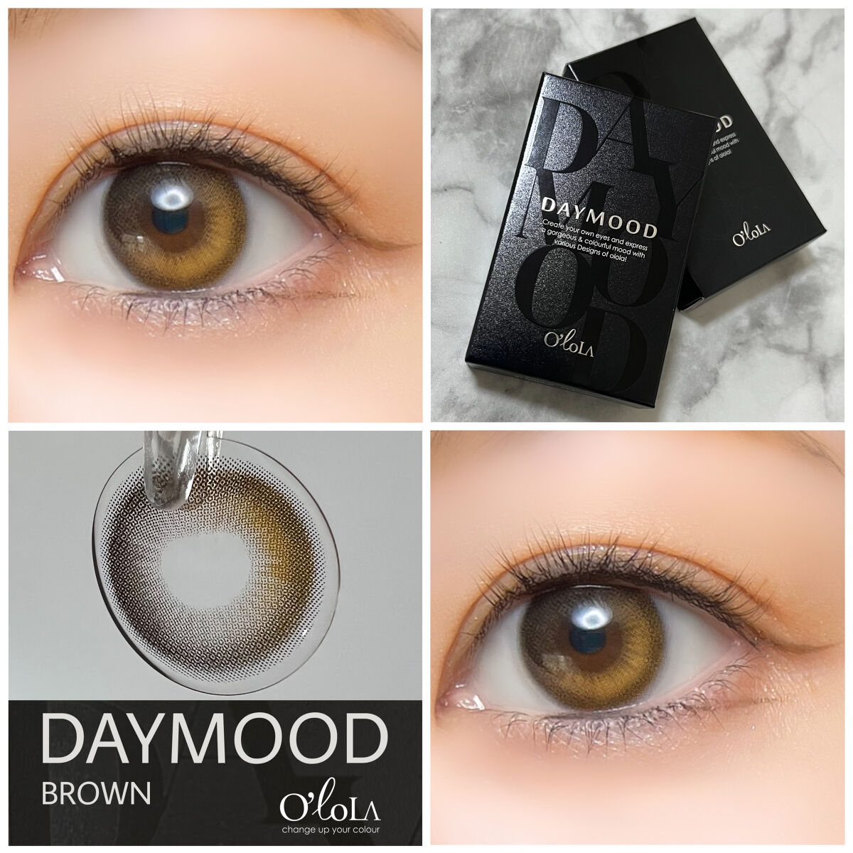 デームードブラウンマンスリー (DAYMOOD BROWN monthly)/OLOLA/１ヶ月（１MONTH）カラコンを使ったクチコミ（1枚目）