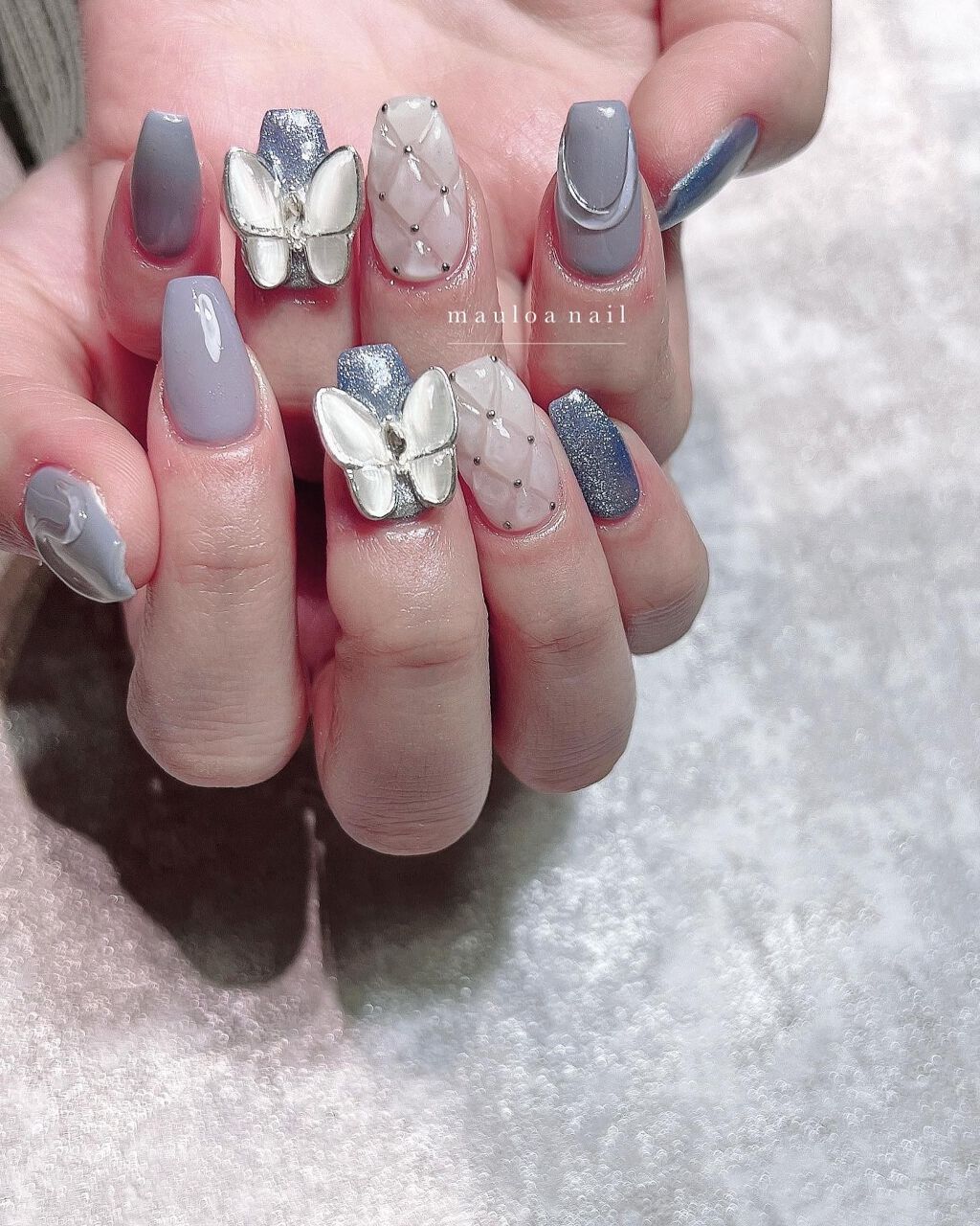 mauloa_nail on LIPS 「・💙💙💙・ネイルレッスン動画を多数配信してます☺️topにある..」(1枚目)