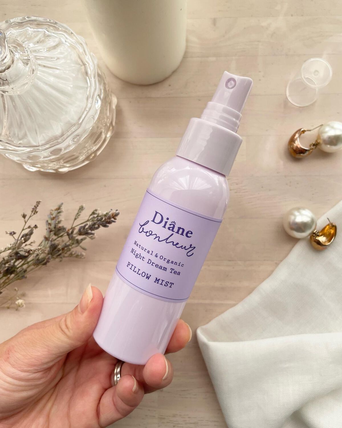 ダイアンボヌール おやすみピローミスト ナイトドリームティーの香り/ダイアン/ファブリックミストを使ったクチコミ(1枚目)