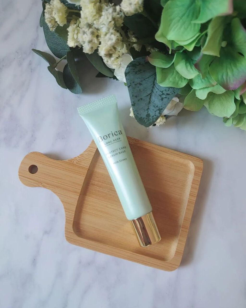 くずれ防止 美容液ケアベース ミルクグリーン SPF30 PA++/Borica/化粧下地を使ったクチコミ(1枚目)