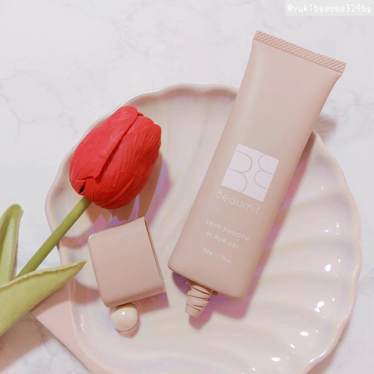 スキンスムーススクラブジェル/Beaumit/スクラブ・ゴマージュを使ったクチコミ(3枚目)
