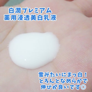 白潤プレミアム 薬用浸透美白乳液 140ml（ボトル）/肌ラボ/乳液を使ったクチコミ（2枚目）