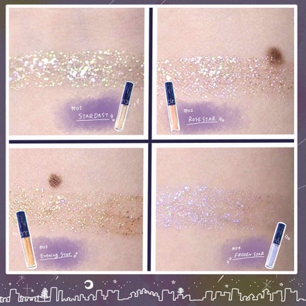 リキッド グリッター シャドウ/rom&nd/グリッターを使ったクチコミ(4枚目)