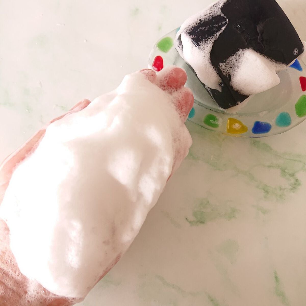 エッセンス ソープ/雪肌精/洗顔石鹸を使ったクチコミ(4枚目)