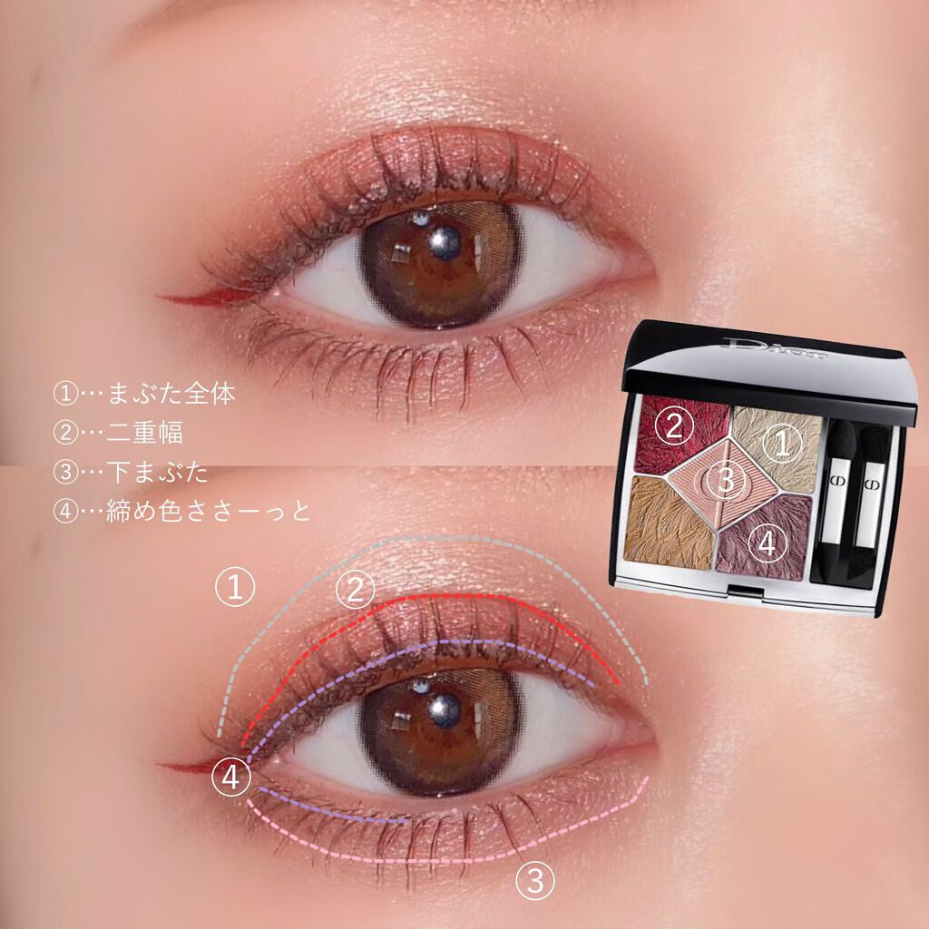 サンク クルール クチュール＜バーズ オブ ア フェザー＞/Dior/アイシャドウパレットを使ったクチコミ（2枚目）