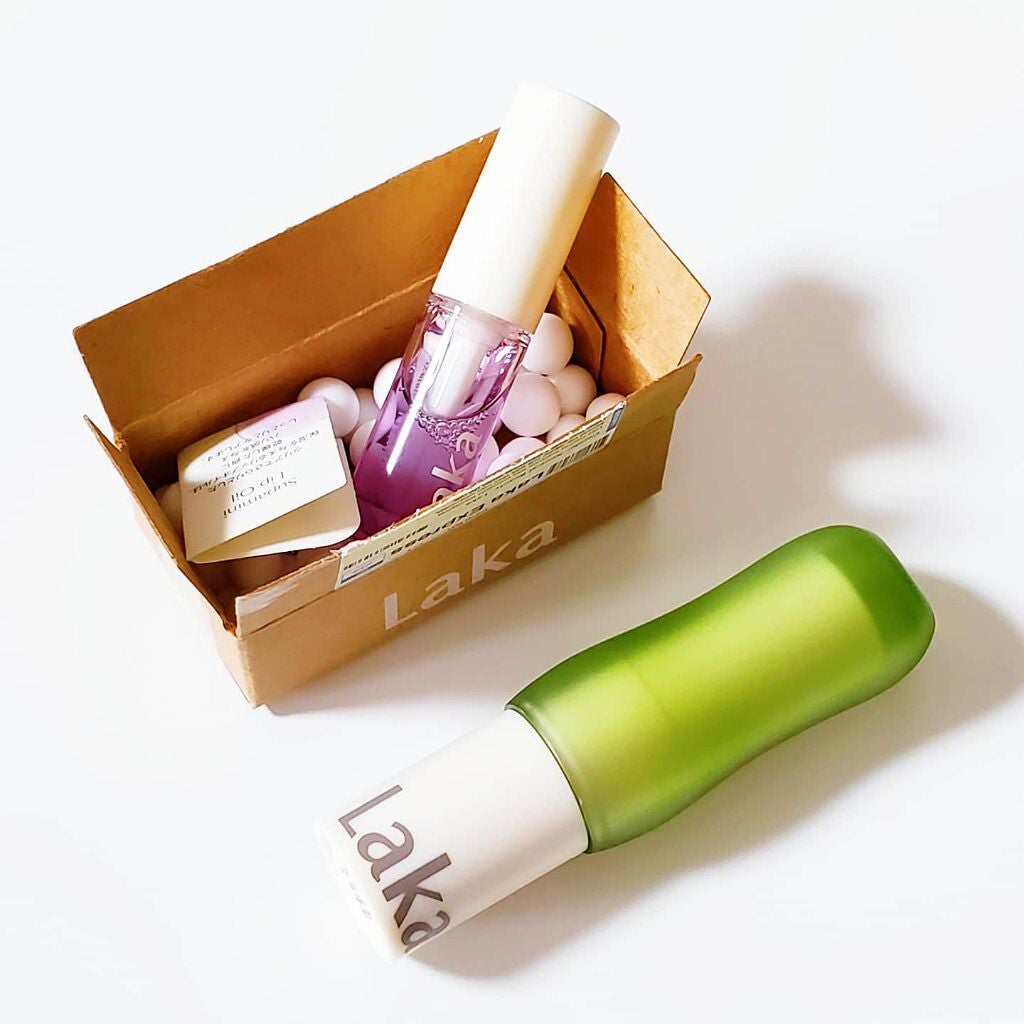 スーパーミニオイルリップ/Laka/リップケアを使ったクチコミ(7枚目)