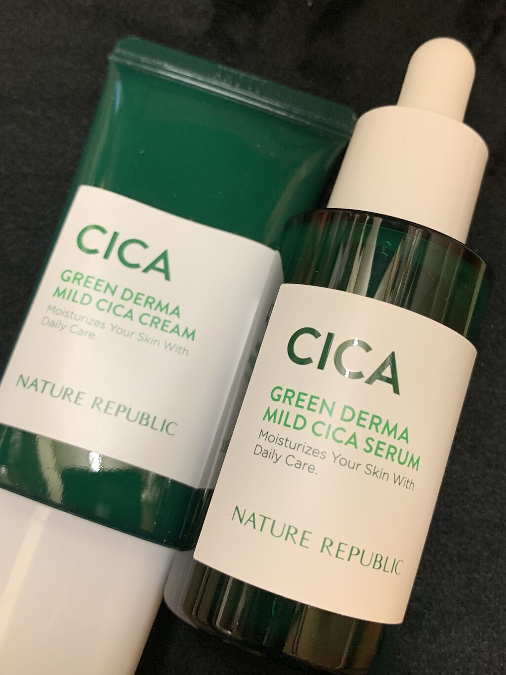 グリーンダーママイルドシカクリームミスト/ネイチャーリパブリック/ミスト状化粧水を使ったクチコミ（1枚目）