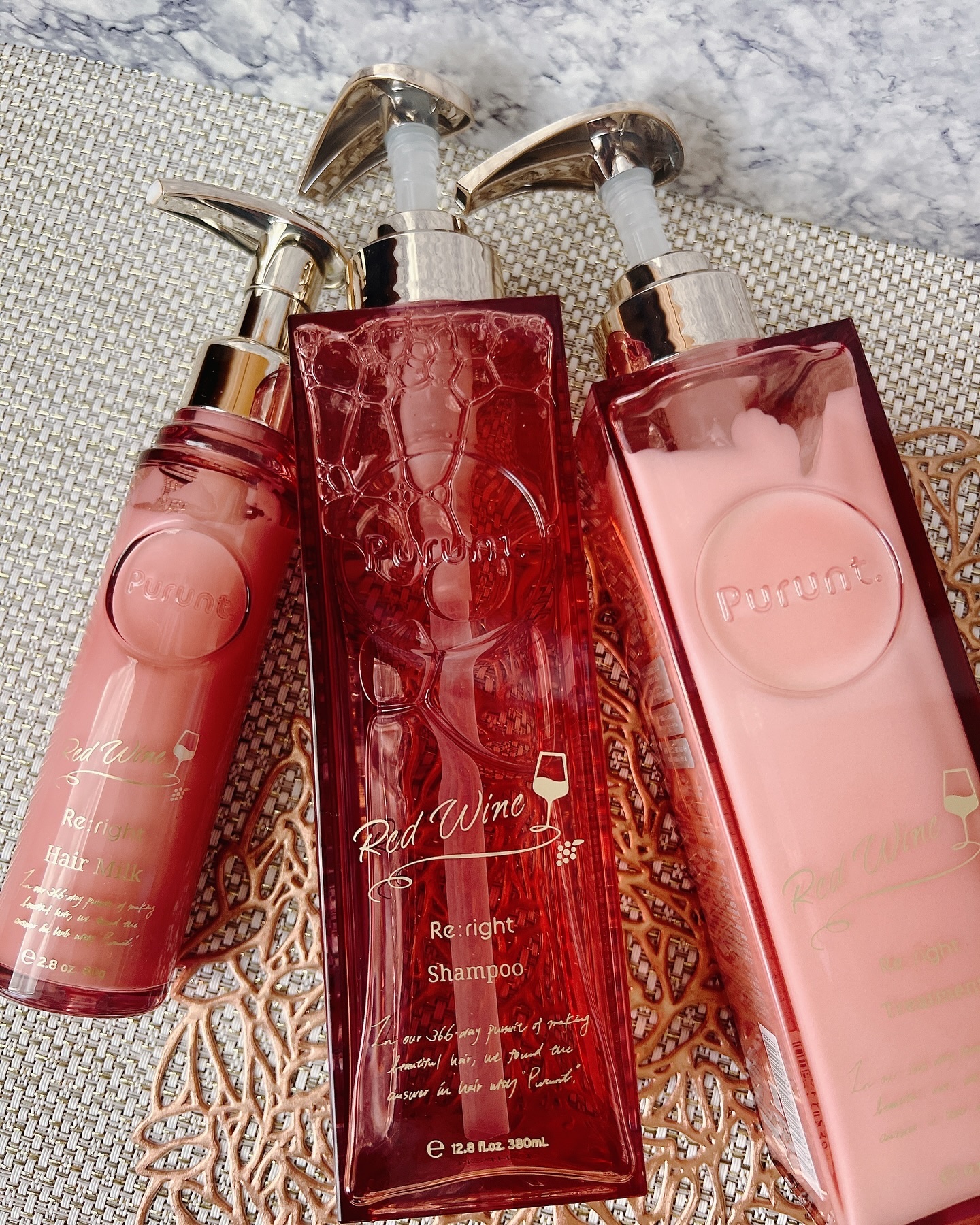 プルント　リライトペアセット　レッドワイン/Purunt./市販シャンプーを使ったクチコミ（1枚目）